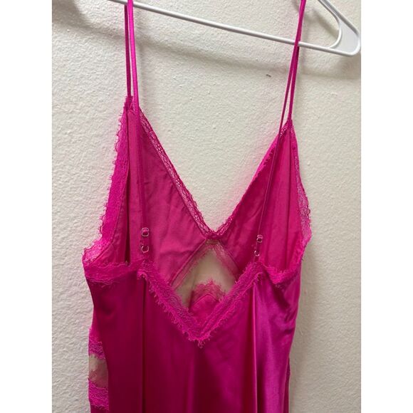 Cami NYC Delfina Pink Midi Dress Sz Medium Silk Slip Lingerie Inspired Going Out - Picture 5 of 7